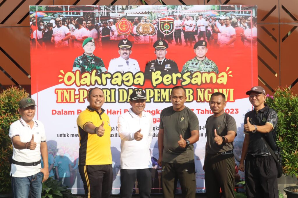Hari Bhayangkara Ke 77 Olahraga Bersama TNI-POLRI