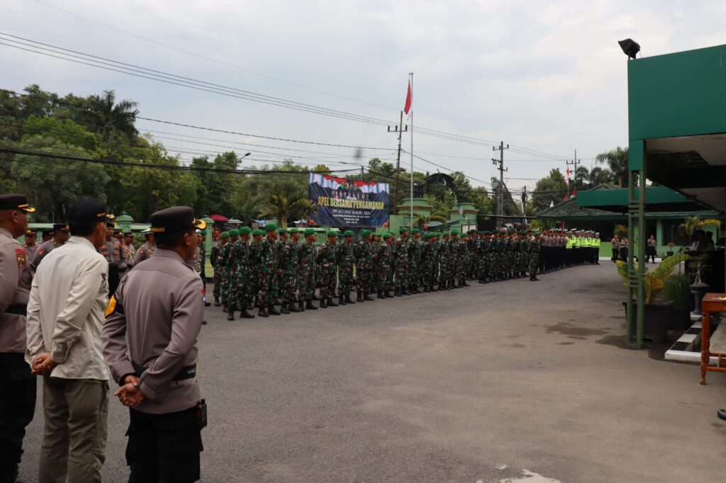 Apel Gelar Pasukan Pengamanan Takbir Keliling dalam rangka menyambut Hari Raya Idul Fitri 1445 Hijriah